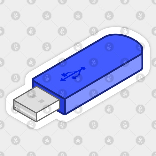 Blue Usb Sticker by Lollik